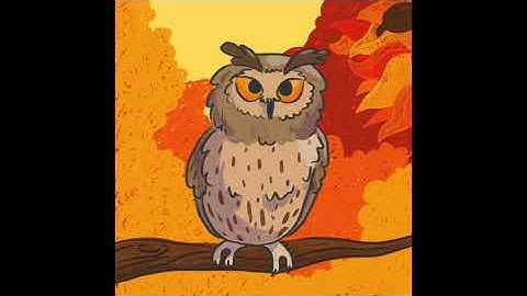 Autumn owl: first Procreate animation
