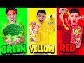 Brothers Eat Only ONE Color Of Food For 24 Hours Challenge!