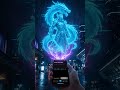 001 A smartphone displays a dynamic interface with Qm 22Qty