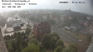 Silne gradobicie w Malborku 30.05.2024 - zobacz wideo z kamer TvMalbork