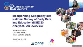 Incorporating Geography into National Survey of Early Care and Education (NSECE) Analyses