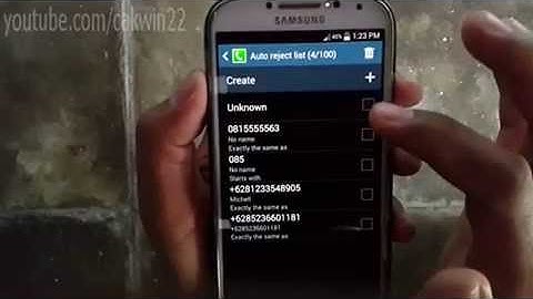 Samsung Galaxy S4: How to Add or Remove Contact from Reject List