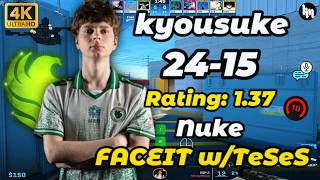 kyousuke (24-15) w/TeSeS Nuke POV | FACEIT 3.3k Elo | May 14, 2026 #cs2 #kyousuke