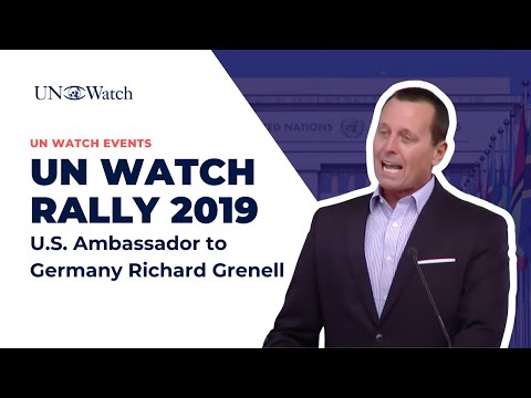 Richard Grenell Speaks at UN Watch Rally Against Anti-Israeli Bias