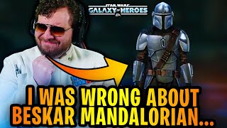 A Formal Apology to Beskar Mandalorian - No Longer 100% Trash in SWGoH - Counters Galactic Legends