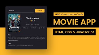 Movie Guide App With Javascript | HTML, CSS & Javascript screenshot 1