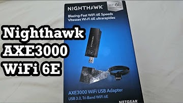 NETGEAR Nighthawk WiFi 6E USB 3.0 Adapter AXE3000 Tri-Band Wireless Gigabit Speed 6GHz Band