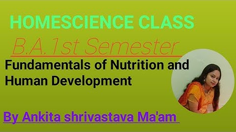 B.A.1st semester Homescience class, Fundamentals of Nutrition and Human Development