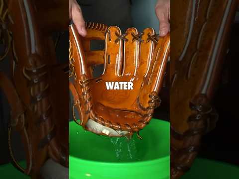 Breaking In Baseball Glove With Water 💦