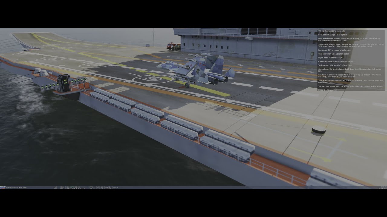 DCS World - Su-33 - Training 3 - Long Ramp Carrier Takeoff #hdr - YouTube