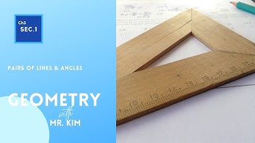 Geometry:  3.1  Pairs of Lines and Angles