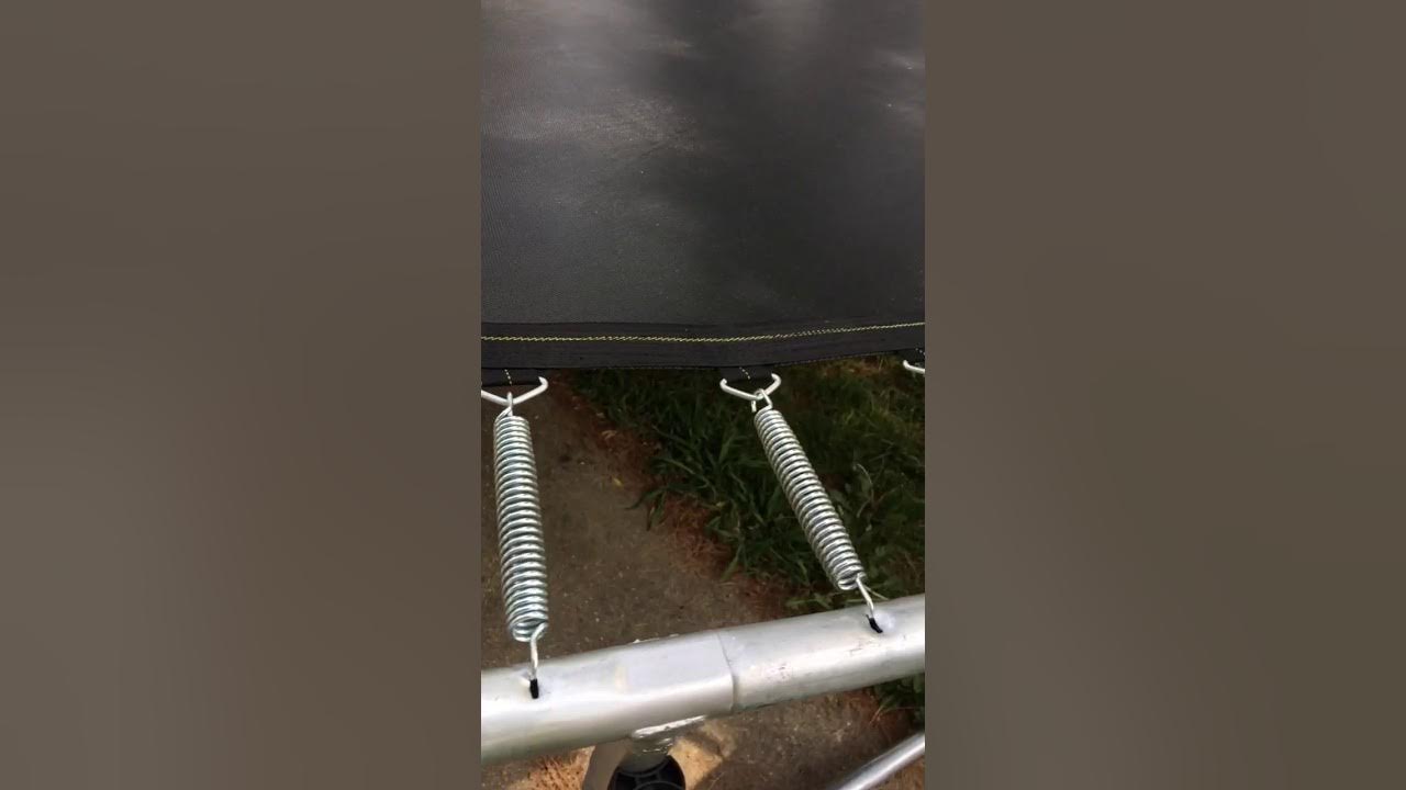 How to stretch trampoline springs the correct way. YouTube