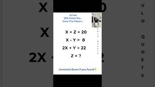 CHECK YOUR IQ LEVEL | #maths #iqtest #mathshorts #mathsmemes #mathstricks #mathpuzzle