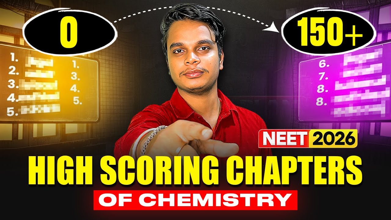 NEET 2026 Chemistry High Weightage Chapters | Score 150+ Smartly 🔥 ...
