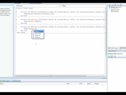 Visual Basic '08 // Simple Webbrowser 0.1 // TUT German