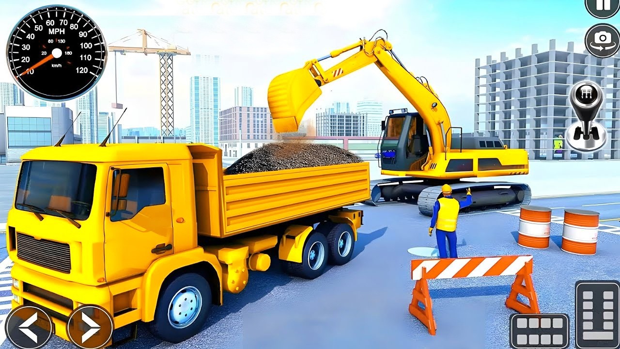 Real City Construction Sim Truck 3D | Heavy Machines Gameplay | City Builder Truck Simulator