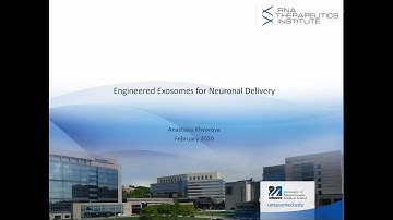 ERCC Webinar: Anastasia Khvorova - Engineered exosomes for neuronal delivery