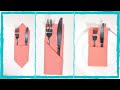 The 3 easiest and fastest ways to fold napkins for your cutlery.❤️❤️