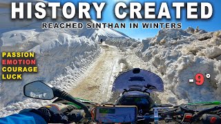 HISTORY CREATED | Motorcycle Ride To Frozen SINTHAN PASS | 9° | Winter Kashmir Ride | Ep5