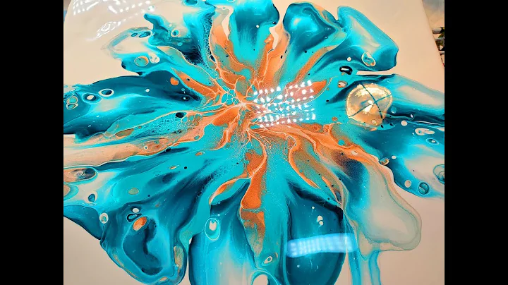 (215) GORGEOUS 🌺BLOOM TECHNIQUE 🌸 Acrylic Pouring contemporary art SOLD!!!