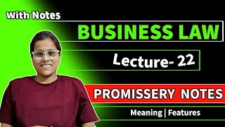 Promissory Note. Meaning, Feature, Parties of Promissory Notes in hindi &amp; Easy Way for b.com, bba