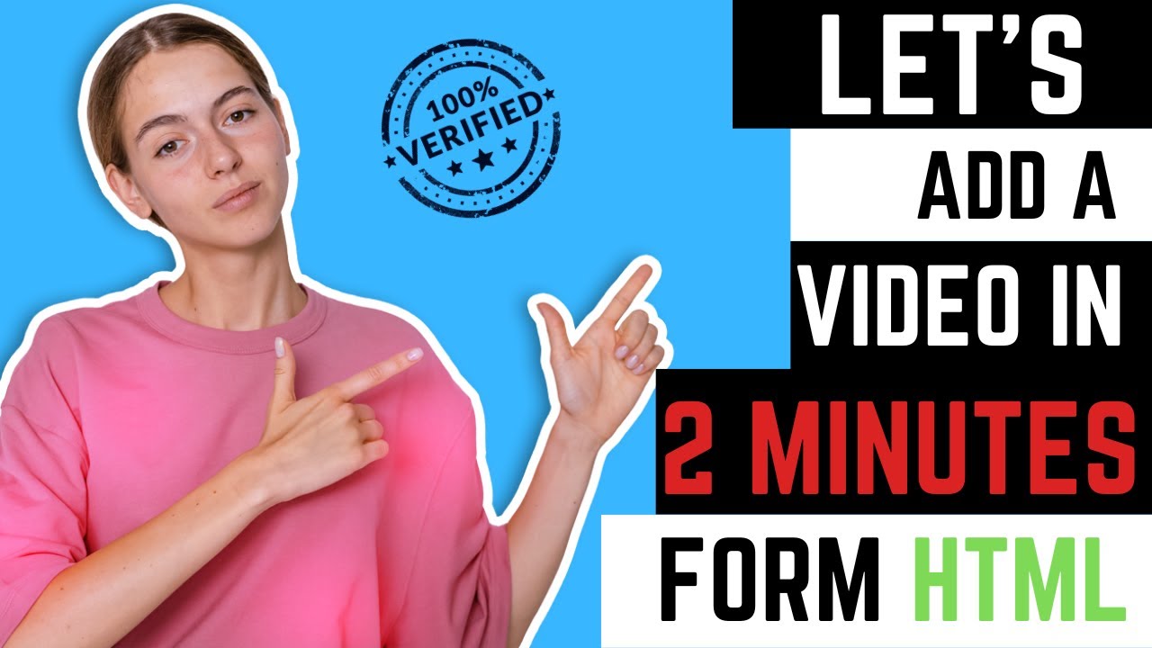Let's Add A Video In 2 Minutes Form Html (Notepad) - YouTube