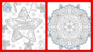 Color by Number Christmas Patterns Candy, Mandala & Snow Calm Relaxing Gameplay #coloringbook screenshot 2