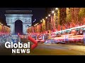 Paris' Champs-Elysees lit up for 2020 Christmas season