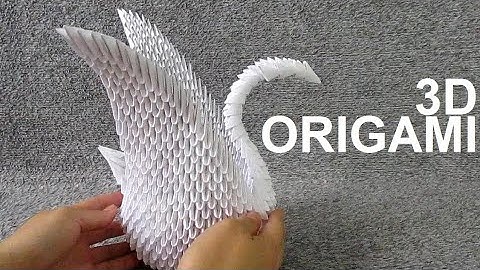 Building 900 pieces of 3D ORIGAMI SWAN Step by Step. Relaxing video. You still watch and relax.