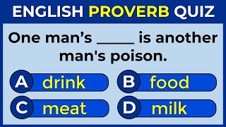 English Proverbs Quiz: Can You Get A Perfect Score? #challenge 36