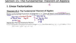 Theorem 15•1 and 15•2 Grant Griffin