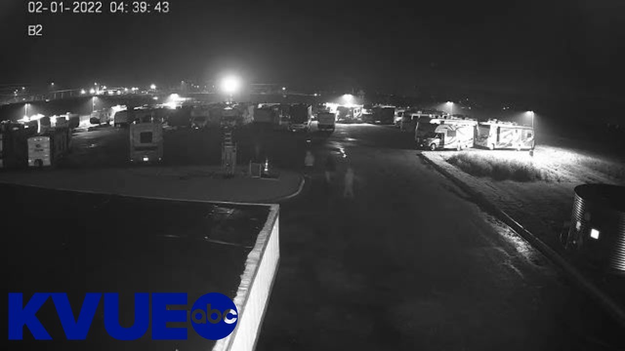 Surveillance footage: RV park hit with catalytic converter theft | KVUE