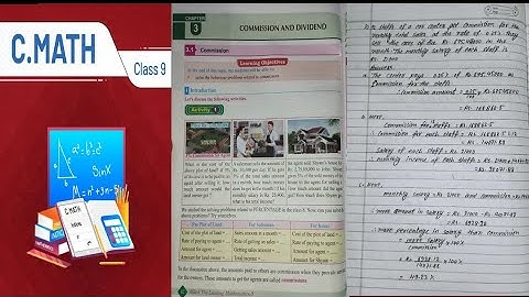 #Solution Class 9 math || Unit 3 commission and Dividend || #educationalvideo #rukhsadofficial