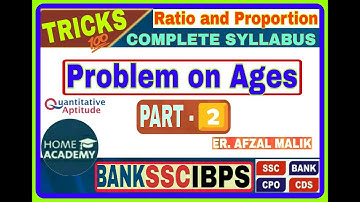 Ages Part 2⃣ Ratio and proportion tricks for Account Assistant JKSSB  By home academy