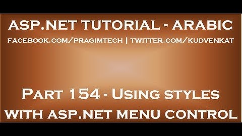 Using styles with asp net menu control in arabic