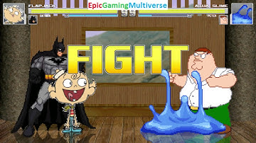 Flapjack And Batman VS Aqua Slime And Peter Griffin In A MUGEN Match / Battle / Fight