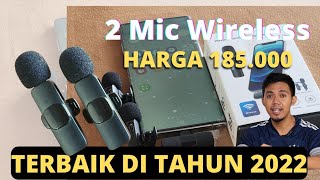 Mic wireless lavalier 2 MIC tipe C | Clip on HP vlog youtuber portable