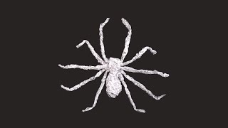 DIY Easy  3D Miniature Foil Paper Spider Origami 🕷️ art & craft #shorts #viral #trending #tiktok 🕸️