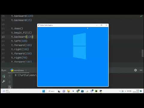 Windows Logo With Python Turtle #shorts