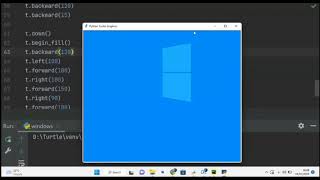 Windows Logo With Python Turtle #shorts Update