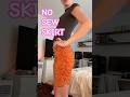 TURN A T-SHIRT INTO A SKIRT, NO SEWING NEEDED #upcycle #thriftflip #diy
