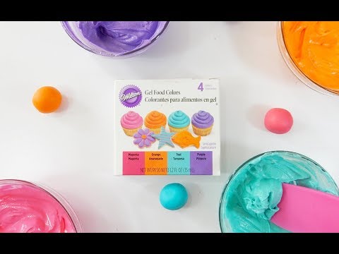 Wilton´s Neon Gel Food Colors Test in Fondant and Buttercream 