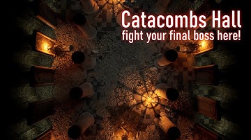 Fight your final boss here! Catacombs Hall - animated dnd battlemap