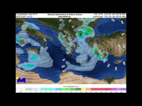 Meteo.gr: "Φοίβος": Εκτίμηση υετού Τρίτη 22/01 - Πέμπτη 24/01  2019