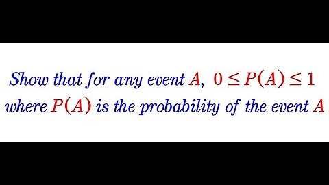 Probability bounds for any event A, 0≤P(A)≤1
