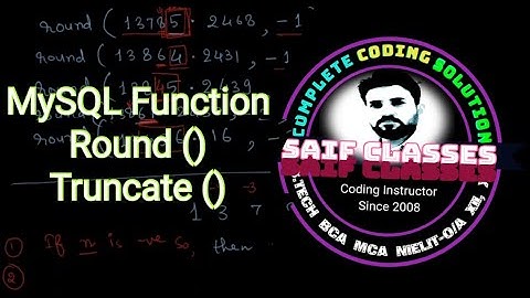 round(), truncate() - MySQL Function