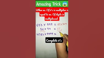 How to Multiply within 3 sec... /Multiplication Trick/Multiplication with 9,99,999...... #shorts
