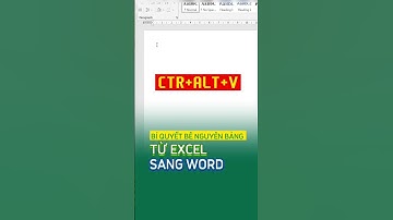 Cách bê nguyên bảng từ Excel sang Word #excel #word #tinhoc #thuthuat #exceltips #xuhuong #trend