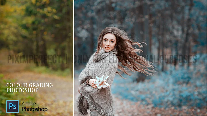 Cinematic Soft Blue Color Grading Photoshop Tutorial #shorts