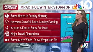 First Alert Forecast: Here's what we know about Sunday's snowstorm